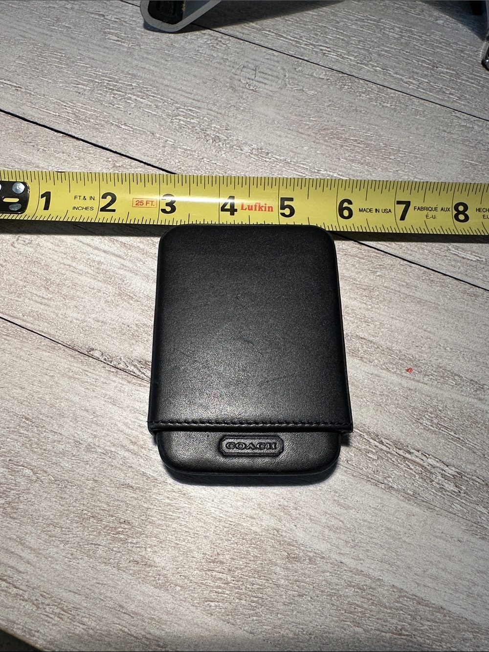 Coach Black Leather Card Case Wallet vintage